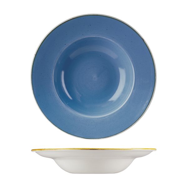 Stonecast Cornflower Blue Soup / Pasta Bowl Wide Rim - 468ml (Pack of 12)