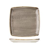 Stonecast Peppercorn Grey Deep Square Plate - 268x268mm (Pack of 6)
