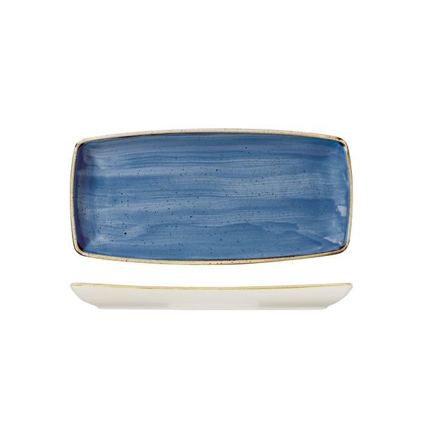 Stonecast Cornflower Blue Oblong Chef's Plate - 295x140mm (Pack of 12)