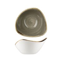 Stonecast Peppercorn Grey Triangular Bowl - 260ml (Pack of 12)