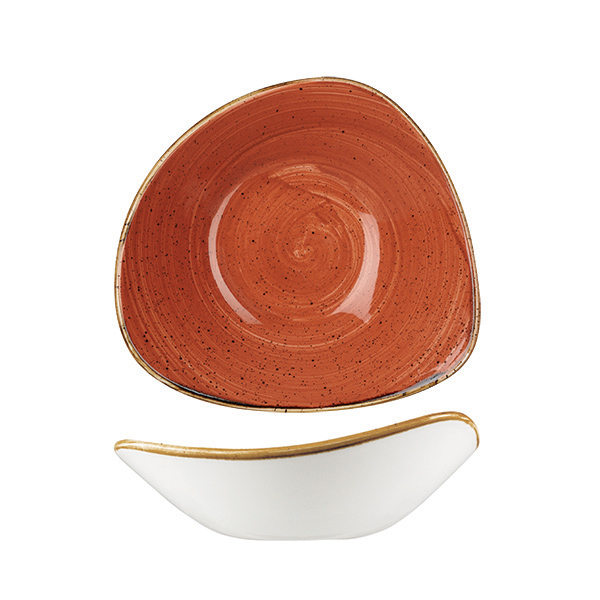 Stonecast Spiced Orange Triangular Bowl - 600ml (Pack of 12)