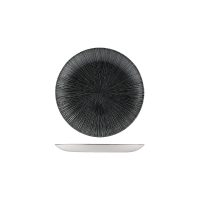 Churchill Studio Prints Agano Black Round Coupe Plate - 165mm (Pack of 12)