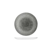 Churchill Studio Prints Raku Quartz Black Round Coupe Plate - 165mm (Pack of 12)