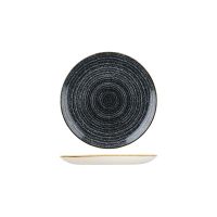 Churchill Studio Prints Homespun Charcoal Grey Round Coupe Plate - 165mm (Pack of 12)