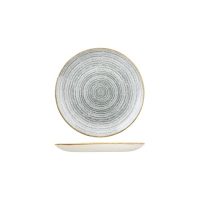 Churchill Studio Prints Homespun Stone Grey Round Coupe Plate - 165mm (Pack of 12)