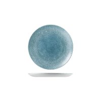Churchill Studio Prints Raku Topaz Blue Round Coupe Plate - 165mm (Pack of 12)
