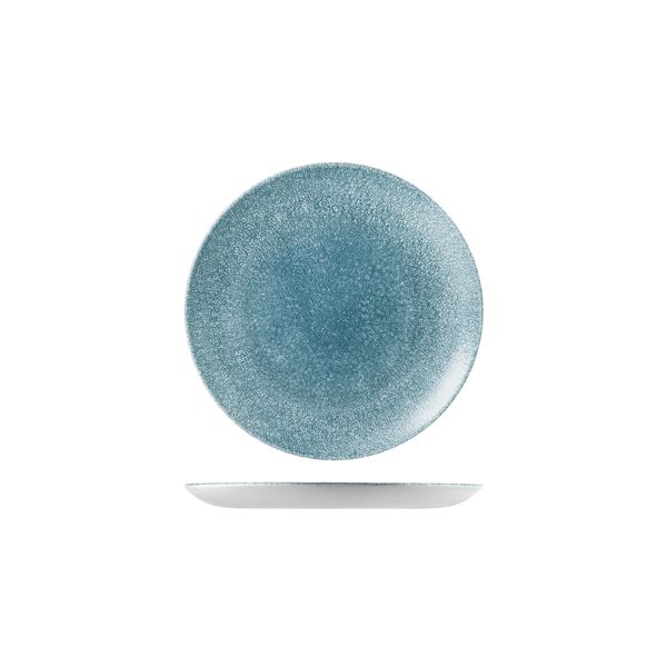 Churchill Studio Prints Raku Topaz Blue Round Coupe Plate - 165mm (Pack of 12)