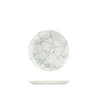 Churchill Studio Prints Kintsugi Pearl Grey Round Coupe Plate - 217mm (Pack of 12)