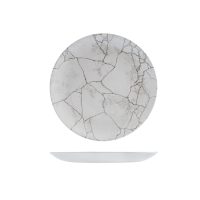 Churchill Studio Prints Kintsugi Agate Grey Round Coupe Plate - 217mm (Pack of 12)
