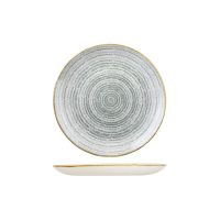 Churchill Studio Prints Homespun Stone Grey Round Coupe Plate - 217mm (Pack of 12)
