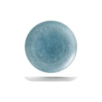 Churchill Studio Prints Raku Topaz Blue Round Coupe Plate - 217mm (Pack of 12)