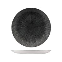 Churchill Studio Prints Agano Black Round Coupe Plate - 260mm (Pack of 12)