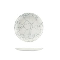 Churchill Studio Prints Kintsugi Pearl Grey Round Coupe Plate - 260mm (Pack of 12)
