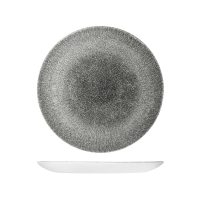 Churchill Studio Prints Raku Quartz Black Round Coupe Plate - 260mm (Pack of 12)