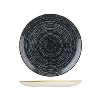 Churchill Studio Prints Homespun Charcoal Grey Round Coupe Plate - 260mm (Pack of 12)