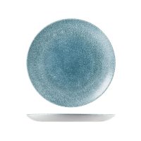 Churchill Studio Prints Raku Topaz Blue Round Coupe Plate - 260mm (Pack of 12)