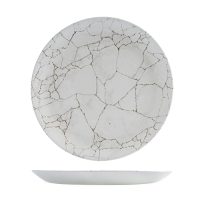 Churchill Studio Prints Kintsugi Agate Grey Round Coupe Plate - 288mm (Pack of 12)