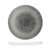Churchill Studio Prints Raku Quartz Black Round Coupe Plate - 288mm (Pack of 12)