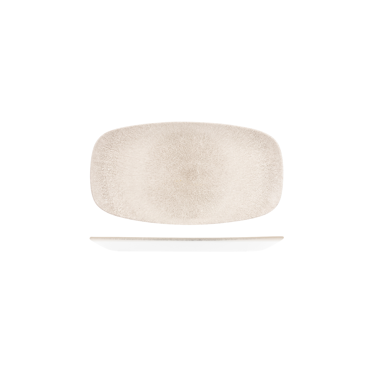 Churchill Studio Prints Raku Agate Grey Oblong Chef's Plate - 298x153mm (Pack of 12)