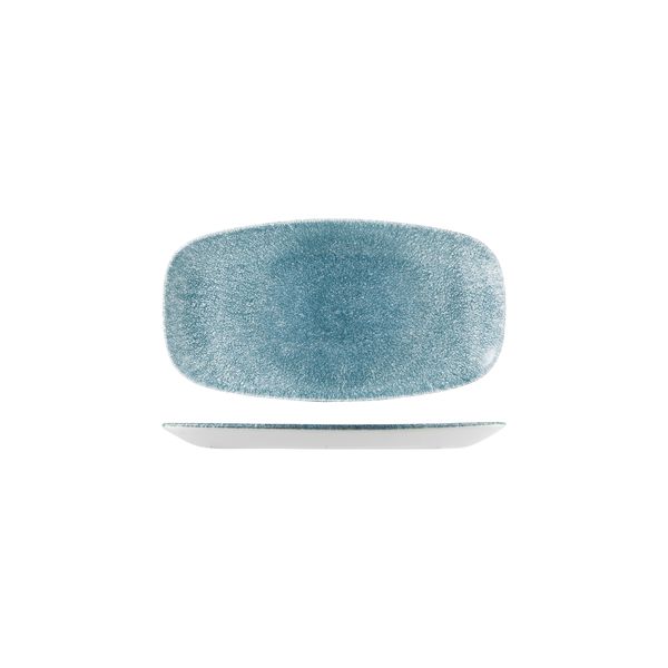Churchill Studio Prints Raku Topaz Blue Oblong Chef's Plate - 298x153mm (Pack of 12)