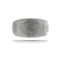 Churchill Studio Prints Raku Quartz Black Oblong Chef's Plate - 355x189mm (Pack of 6)