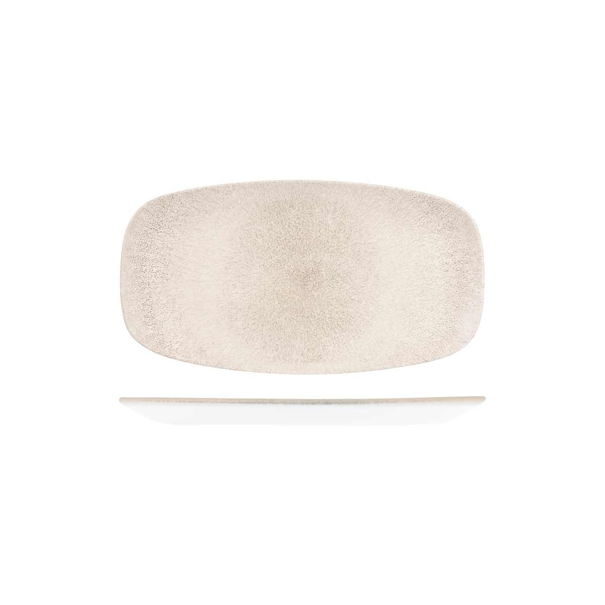 Churchill Studio Prints Raku Agate Grey Oblong Chef's Plate - 355x189mm (Pack of 6)
