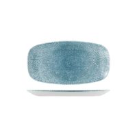 Churchill Studio Prints Raku Topaz Blue Oblong Chef's Plate - 355x189mm (Pack of 6)