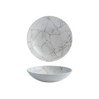 Churchill Studio Prints Kintsugi Agate Grey Round Coupe Bowl - 426ml (Pack of 12)