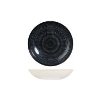Churchill Studio Prints Homespun Charcoal Grey Round Coupe Bowl - 426ml (Pack of 12)