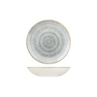Churchill Studio Prints Homespun Stone Grey Round Coupe Bowl - 426ml (Pack of 12)