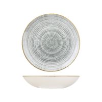 Churchill Studio Prints Homespun Stone Grey Round Coupe Bowl - 1136ml (Pack of 12)