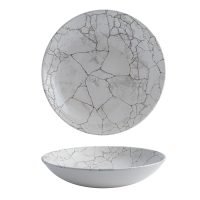 Churchill Studio Prints Kintsugi Agate Grey Round Coupe Bowl - 1136ml (Pack of 12)