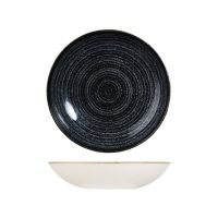 Churchill Studio Prints Homespun Charcoal Grey Round Coupe Bowl - 1136ml (Pack of 12)