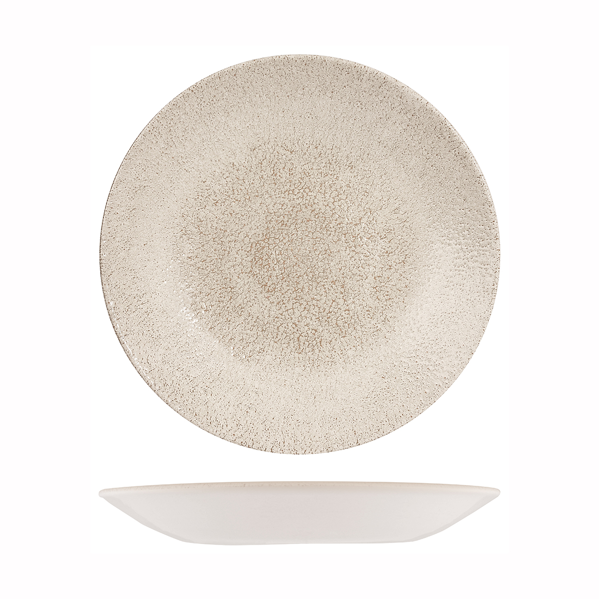 Churchill Studio Prints Raku Agate Grey Round Deep Coupe Plate - 281mm (Pack of 12)