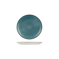 Stonecast Raw Teal Round Coupe Plate - 165mm (Pack of 12)