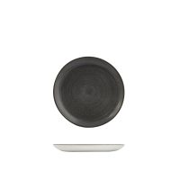 Stonecast Raw Black Round Coupe Plate - 217mm (Pack of 12)