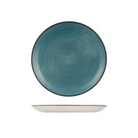 Stonecast Raw Teal Round Coupe Plate - 217mm (Pack of 12)