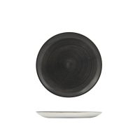 Stonecast Raw Black Round Coupe Plate - 260mm (Pack of 12)