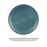 Stonecast Raw Teal Round Coupe Plate - 260mm (Pack of 12)