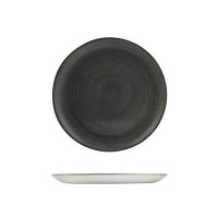 Stonecast Raw Black Round Coupe Plate - 288mm (Pack of 12)