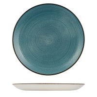 Stonecast Raw Teal Round Coupe Plate - 288mm (Pack of 12)