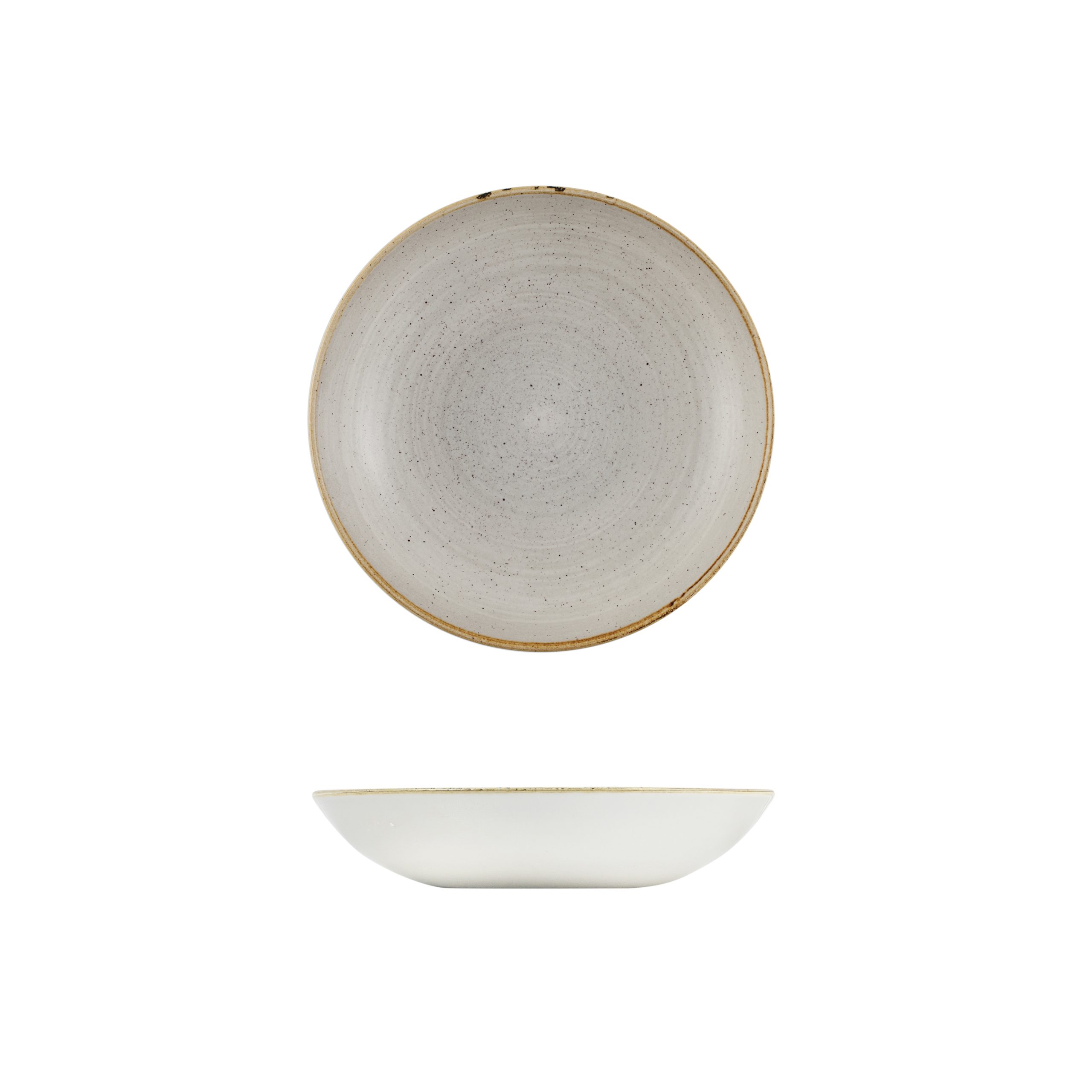 Stonecast Raw Grey Round Coupe Bowl - 426ml (Pack of 12)