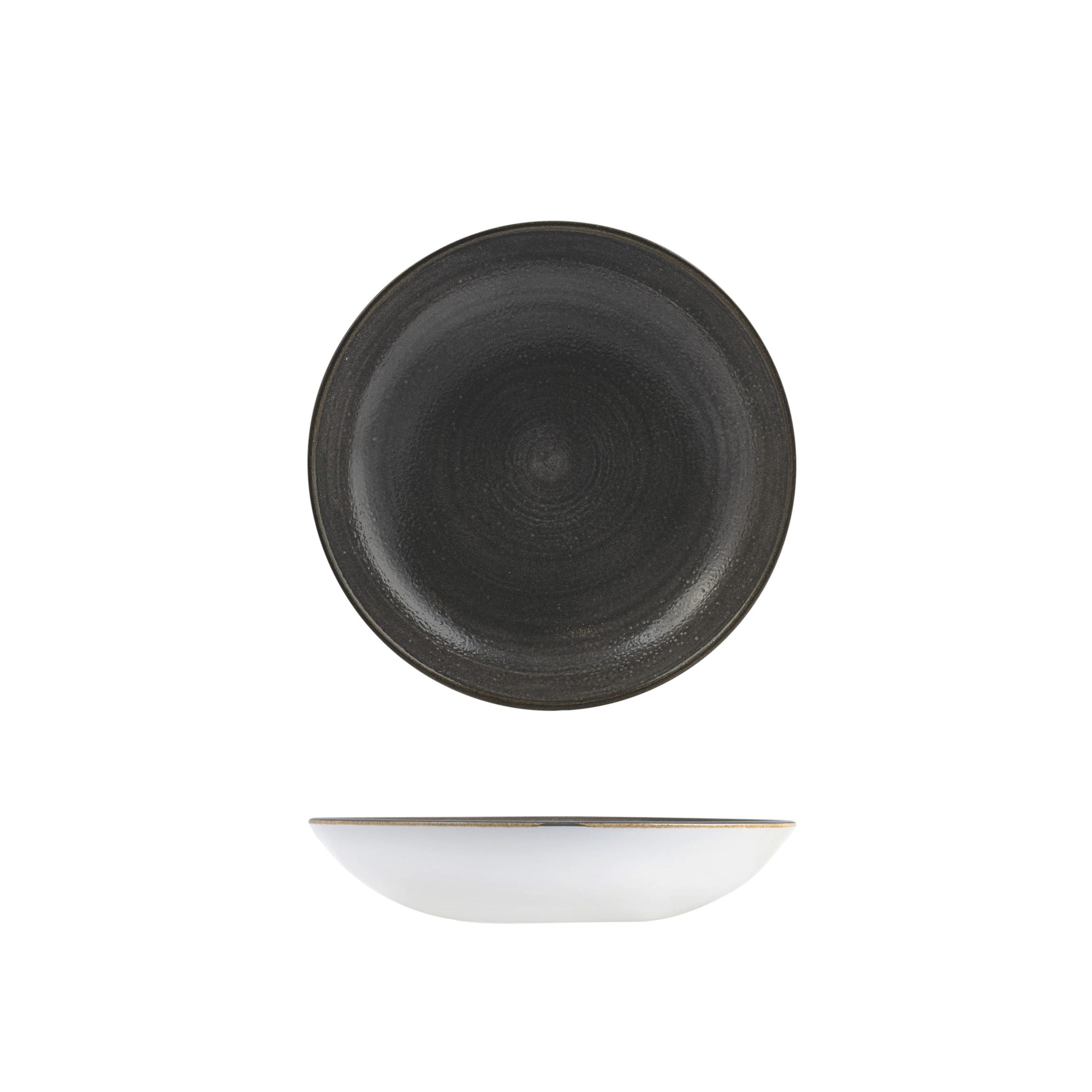 Stonecast Raw Black Round Coupe Bowl - 1136ml (Pack of 12)