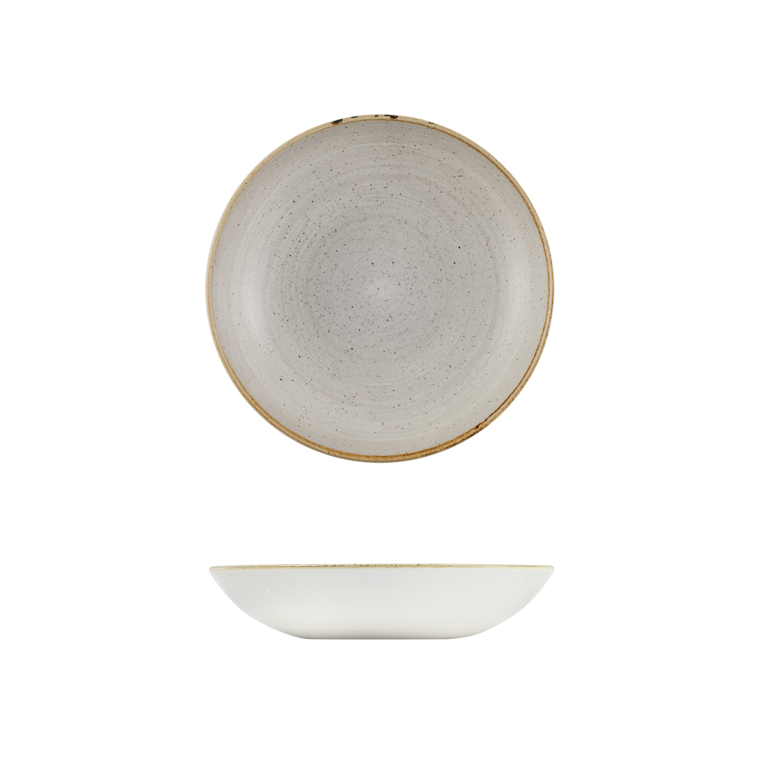 Stonecast Raw Grey Round Coupe Bowl - 1136ml (Pack of 12)