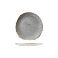Stonecast Peppercorn Grey Organic Round Plate - 186mm (Pack of 12)