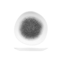 Churchill Raku Quartz Black Round Organic Plate - 210mm (Pack of 12)