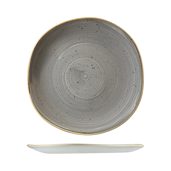 Stonecast Peppercorn Grey Organic Round Plate - 264mm (Pack of 12)