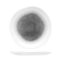 Churchill Raku Quartz Black Round Organic Plate - 264mm (Pack of 12)