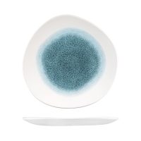 Churchill Raku Topaz Blue Round Organic Plate - 264mm (Pack of 12)