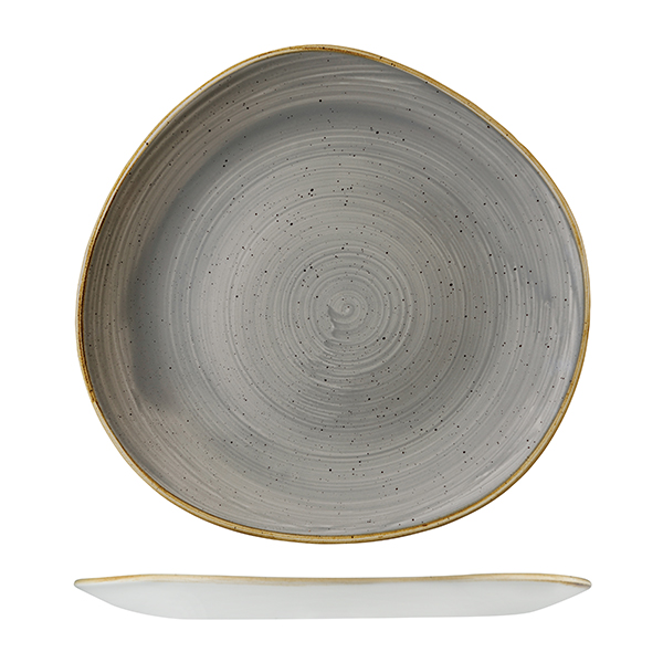 Stonecast Peppercorn Grey Organic Round Plate - 286mm (Pack of 12)